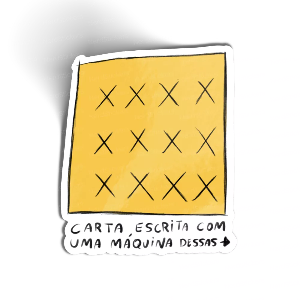 Carta escrita com uma máquina dessas