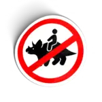 Proibido subir no Dinosauro