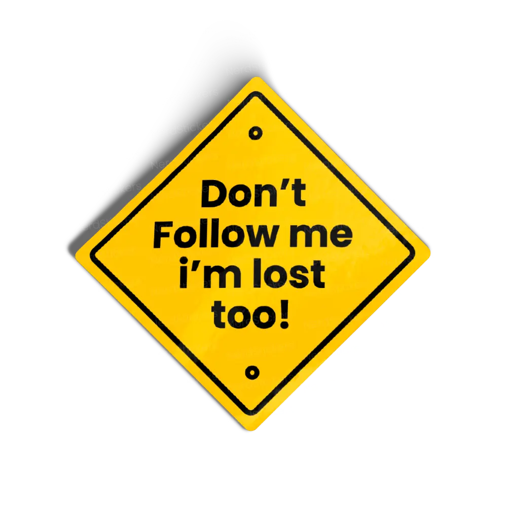 Adesivo Don't Follow Me, Viagem