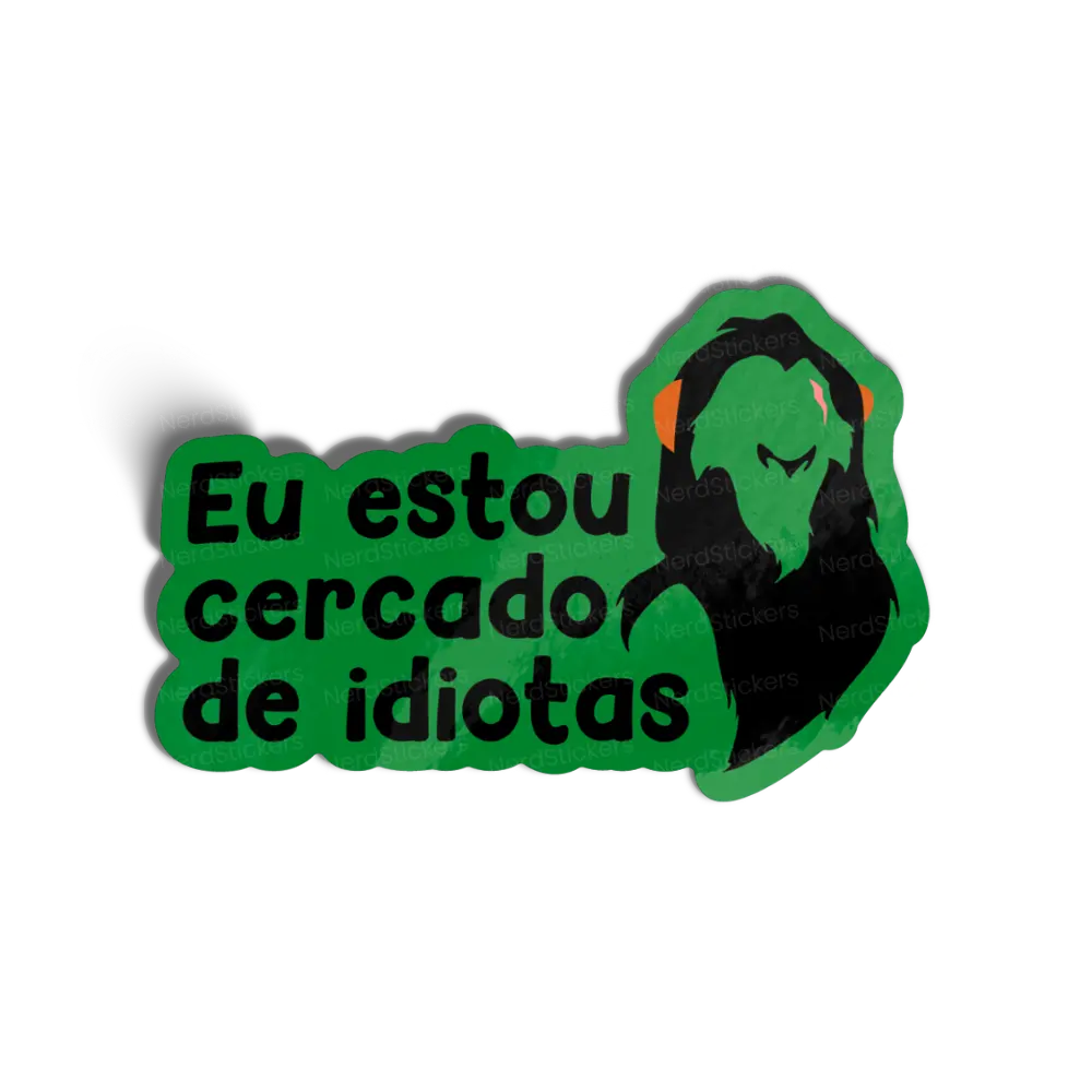 Adesivo Cercado de idiotas, Memes e Humor