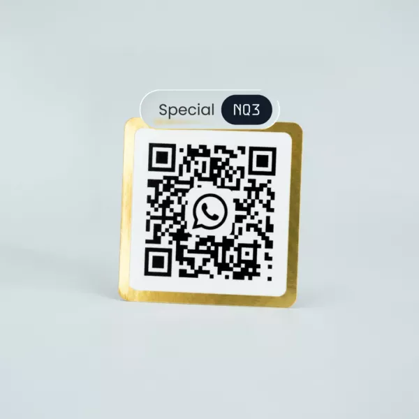 Adesivo Dourado Quadrado Personalizado