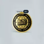 Adesivo Dourado Redondo Personalizado