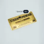Adesivo Dourado Retangular Personalizado