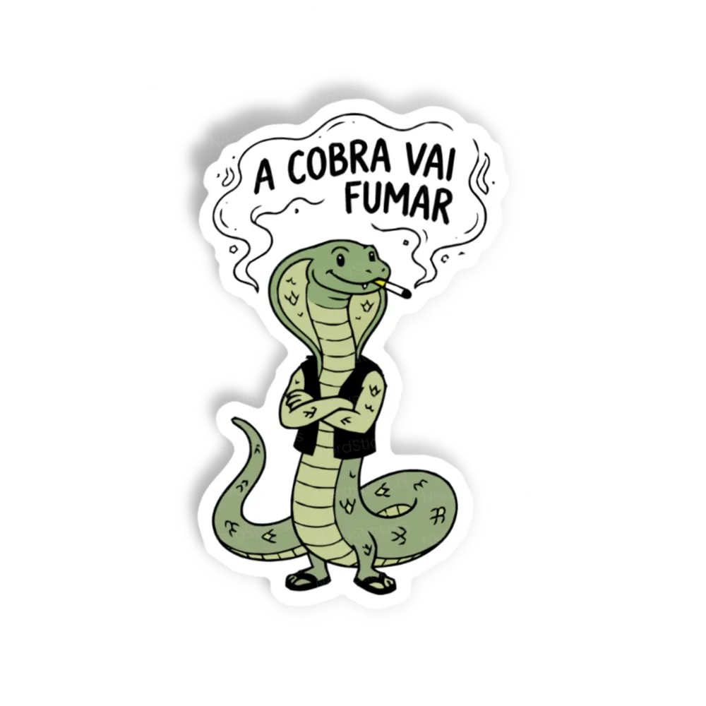 A cobra vai fumar sticker, Memes e Humor