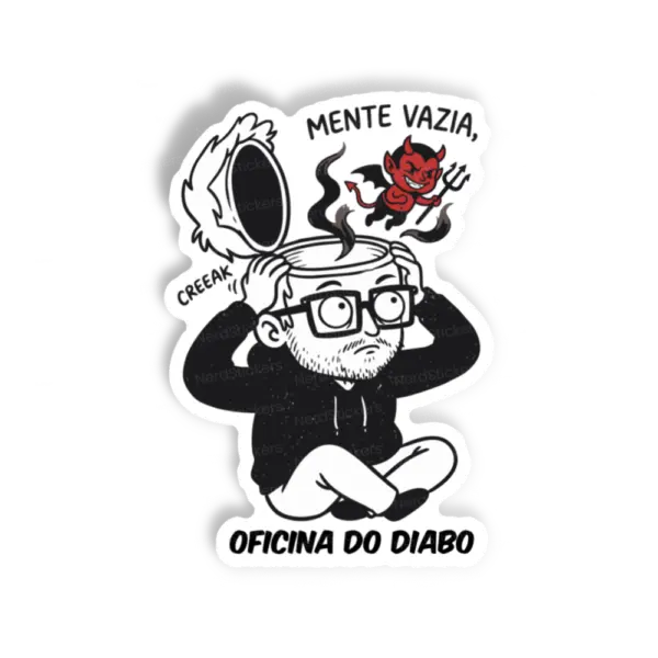 Adesivo Mente vazia, Memes e Humor