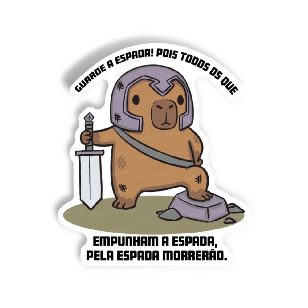 Adesivo Capivara pela espada, Memes e Humor