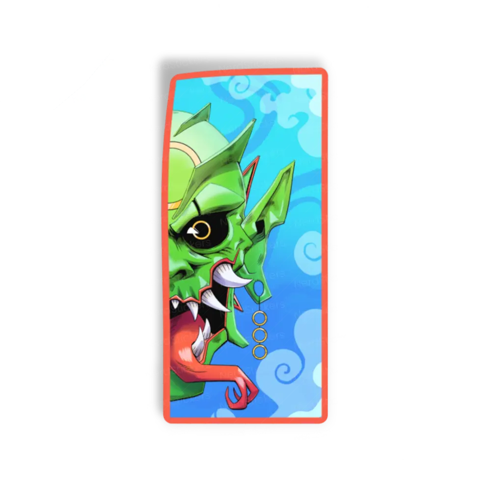 Adesivo Máscara Dragão Verde, Design