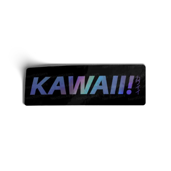 Adesivo Holográfico KAWAII!, Anime e Mangá