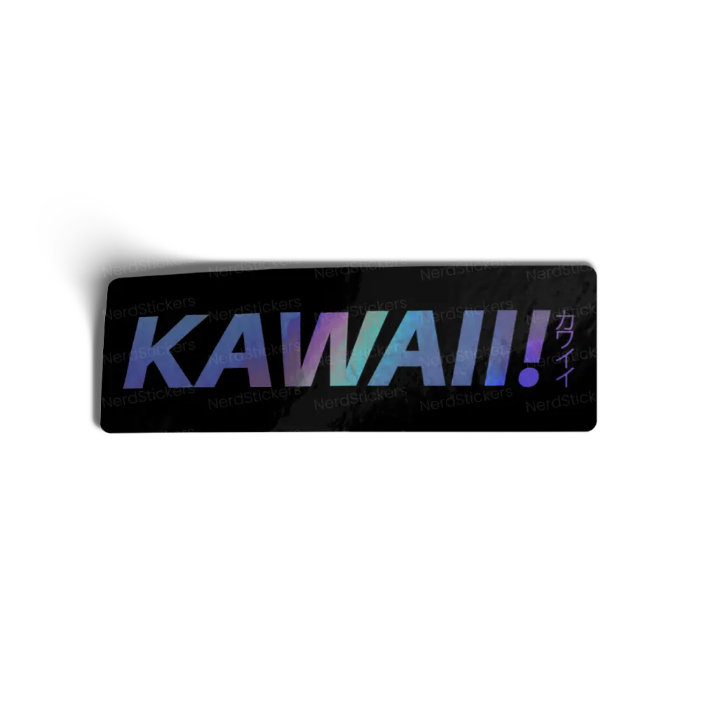 Adesivo Holográfico KAWAII!, Anime e Mangá
