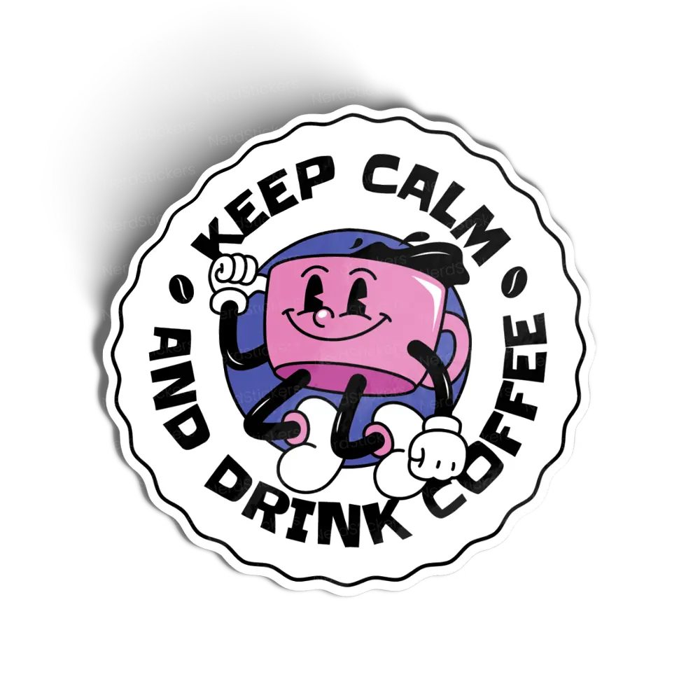 Adesivo Keep Calm and Drink Coffee, Comida e Bebida