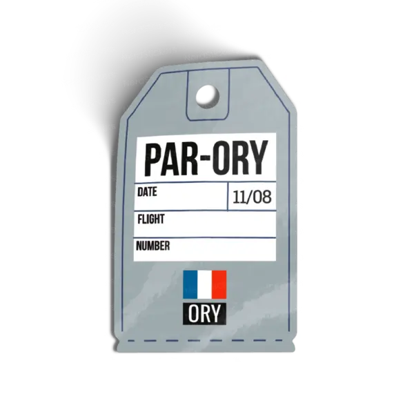 PAR-ORY Etiqueta de Bagagem Paris