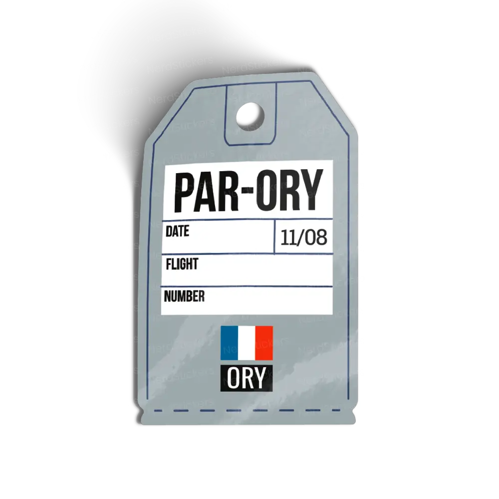 PAR-ORY Etiqueta de Bagagem Paris
