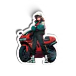 Motogirl Anos 80 Vintage