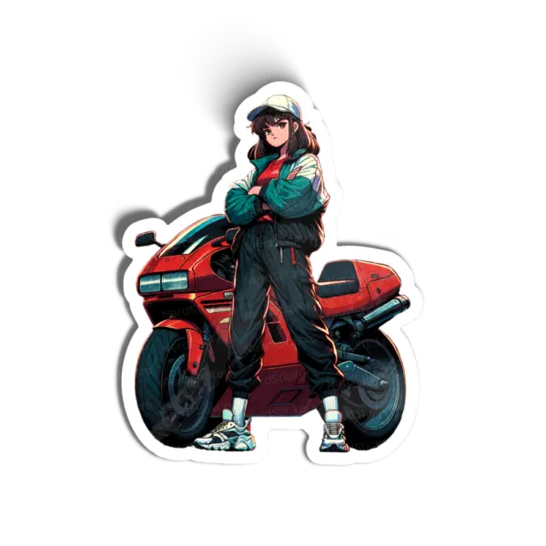 Motogirl Anos 80 Vintage