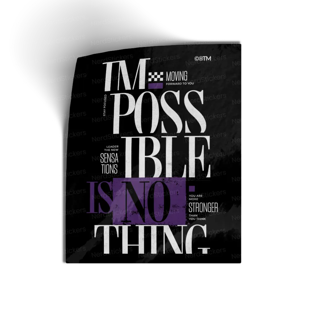 Adesivo Impossible Is Nothing, Frases