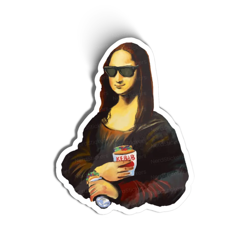 Adesivo Mona Lisa Cool Kebab, Comida e Bebida