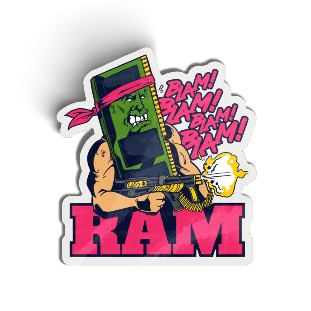 Adesivo RAM Blam Blam Ação Explosiva, Memes e Humor