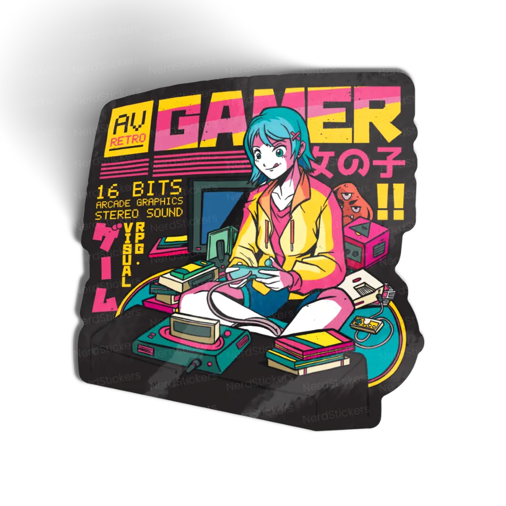 Adesivo GAMER AV Retro Nostalgia, Anime e Mangá