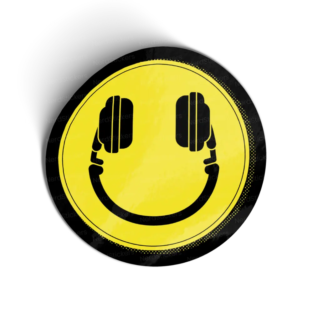 Adesivo Sorriso Musical Emoji, Música