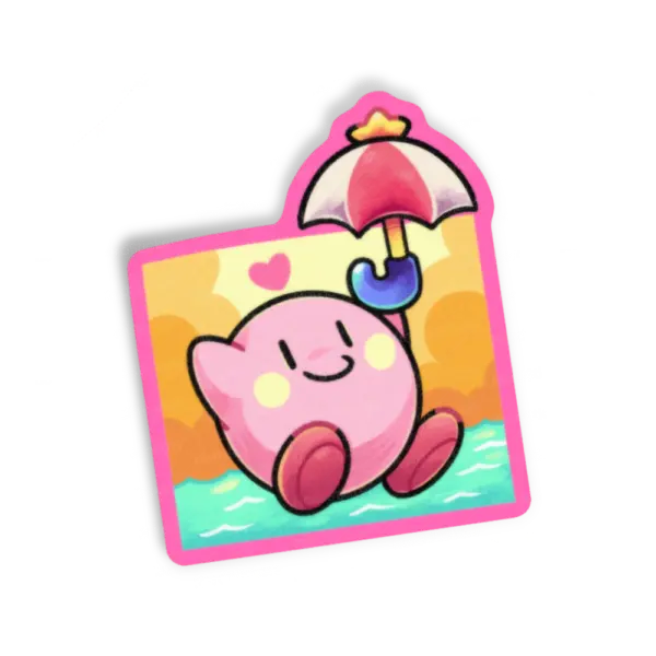 Adesivo Kirby Umbrella, Games