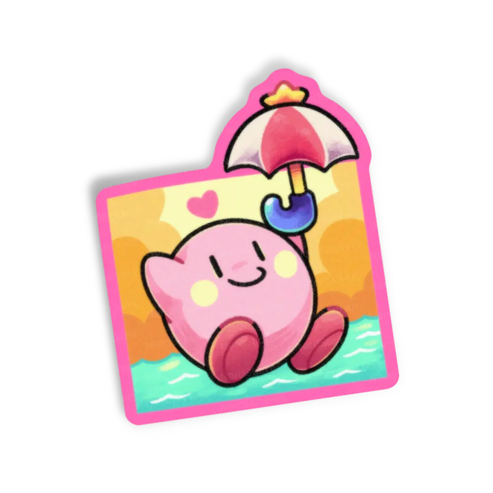 Adesivo Kirby Umbrella, Games