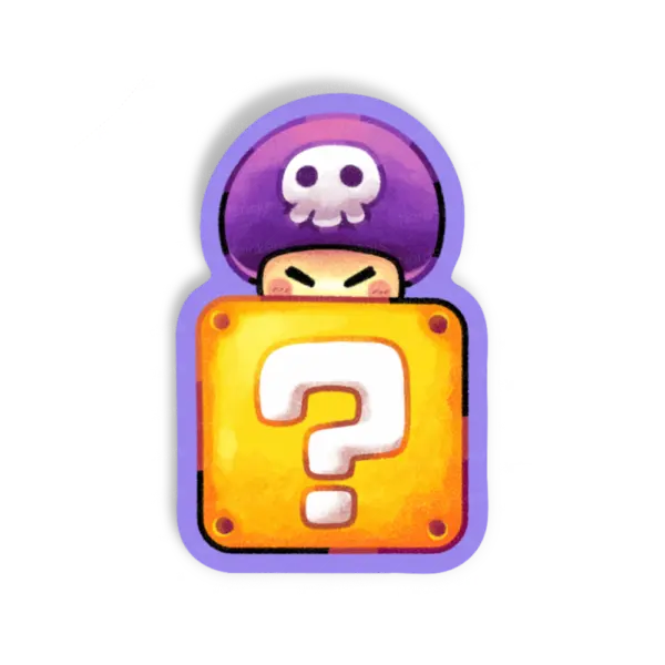 Adesivo Purple Mushroom Cube, Games