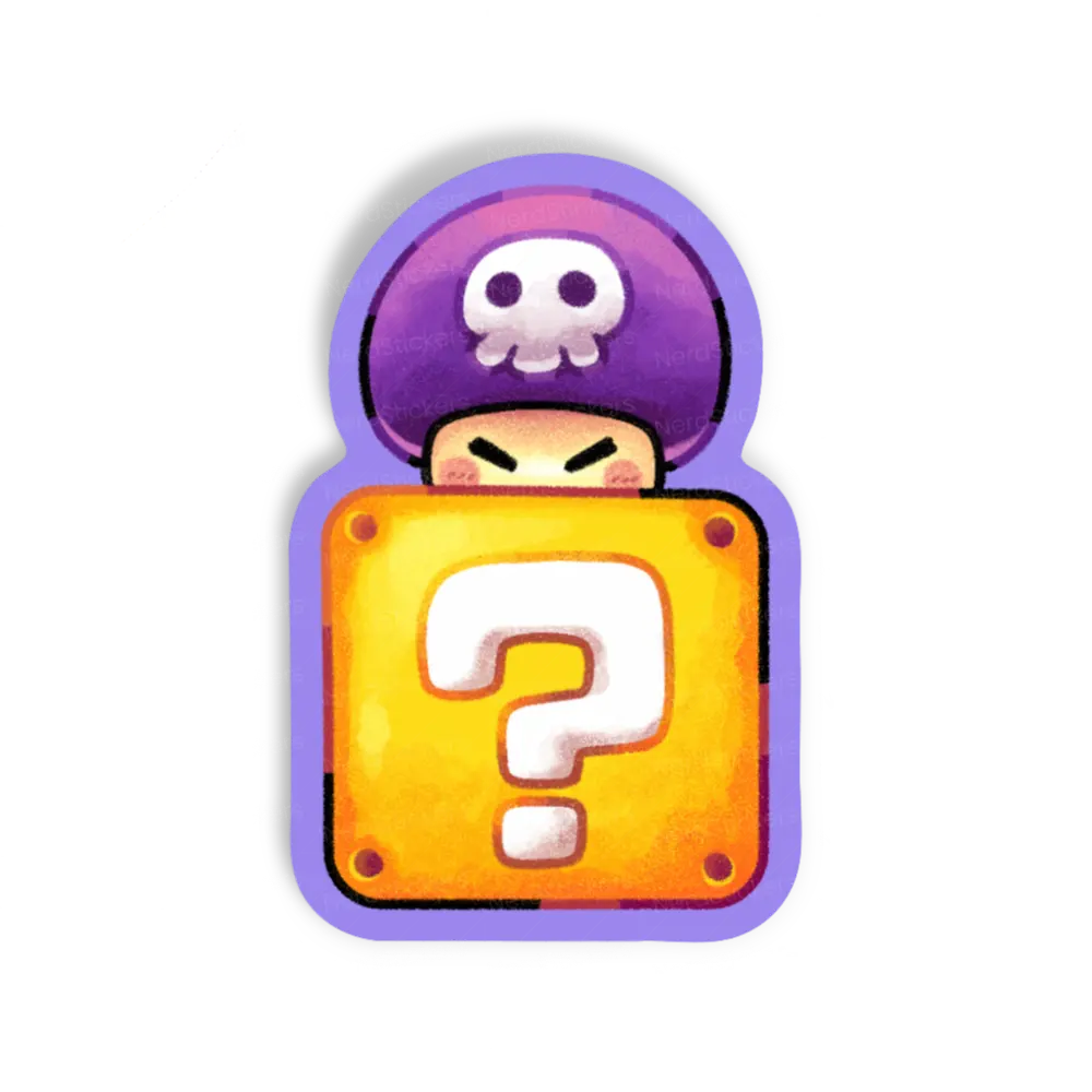 Adesivo Purple Mushroom Cube, Games