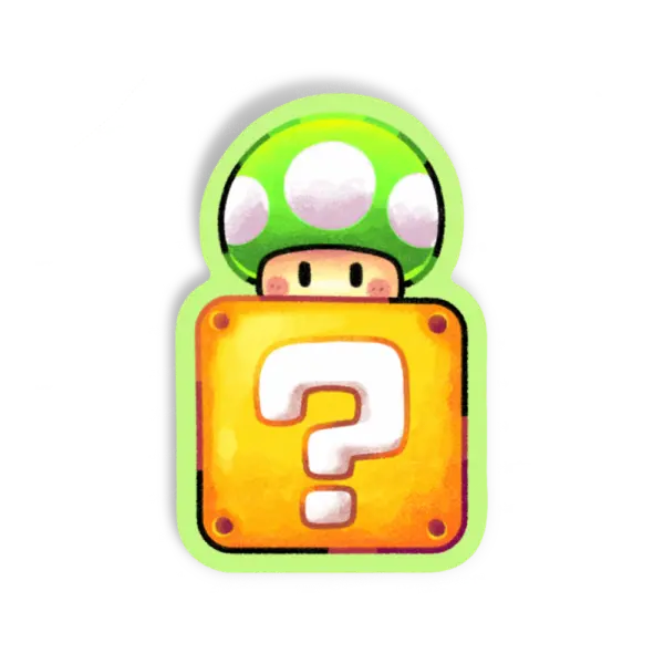 Adesivo Green Mushroom Cube, Games