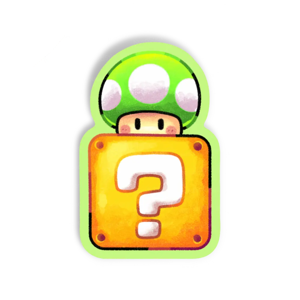 Adesivo Green Mushroom Cube, Games