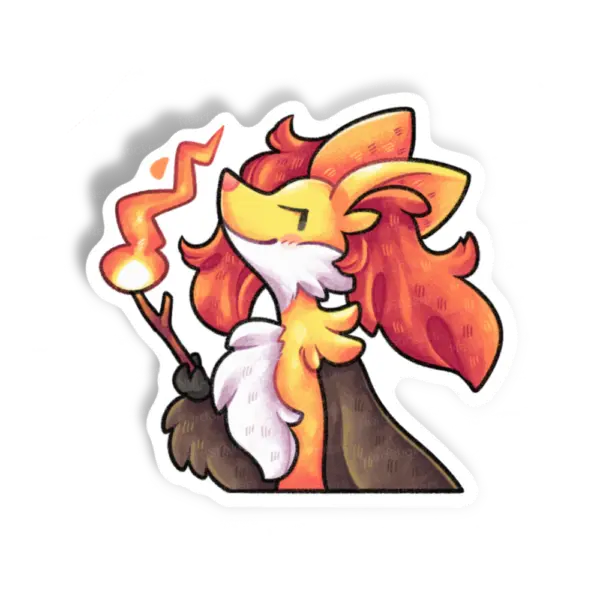 Adesivo Delphox, Animais