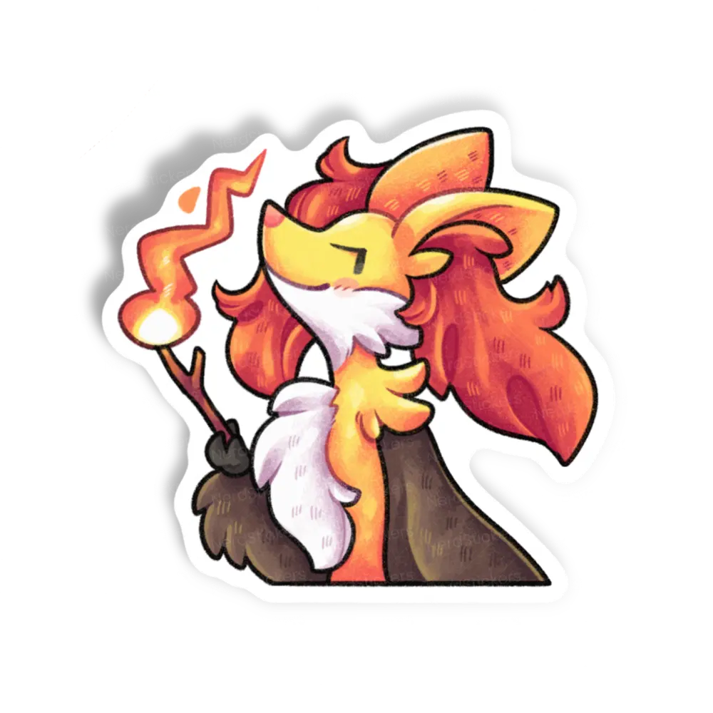 Adesivo Delphox, Animais