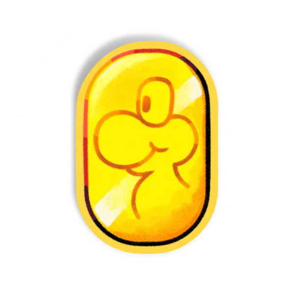 Adesivo Yoshi Coin, Animais