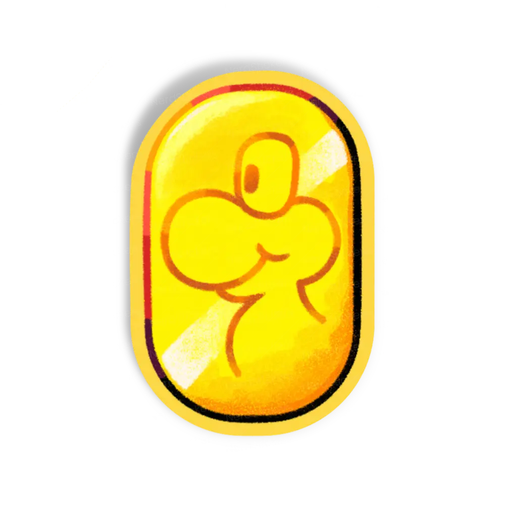 Adesivo Yoshi Coin, Animais