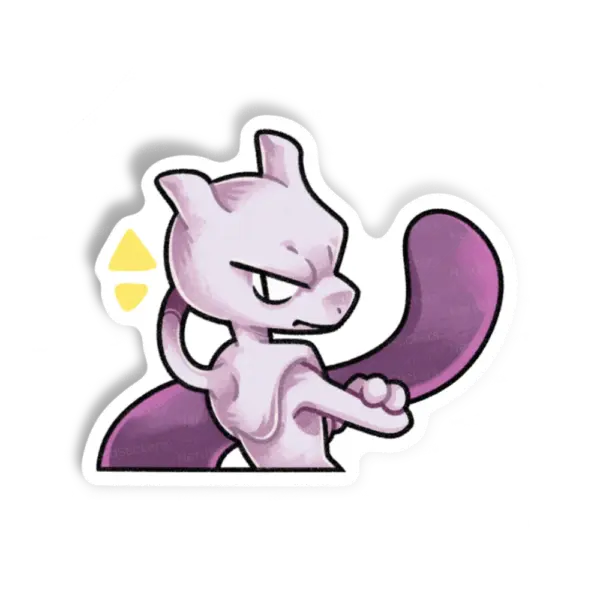 Adesivo MewTwo, Anime e Mangá