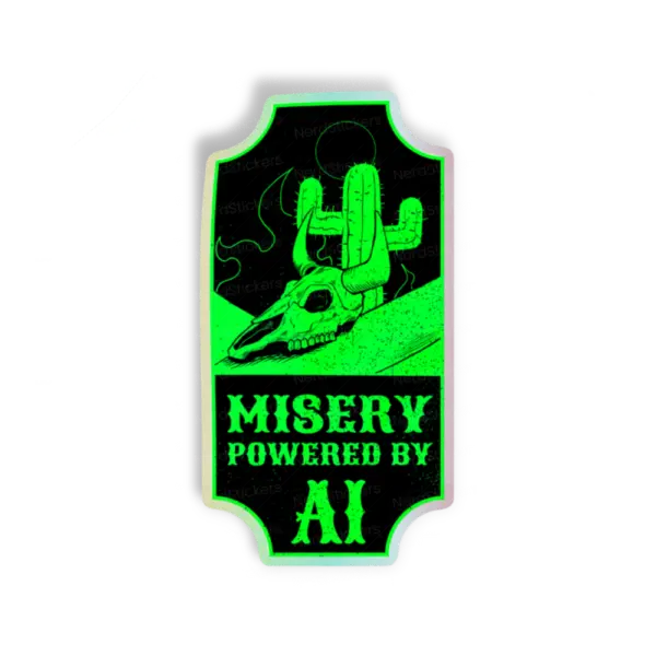Adesivo Misery AI, Design