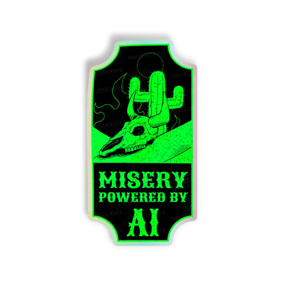 Adesivo Misery AI, Design