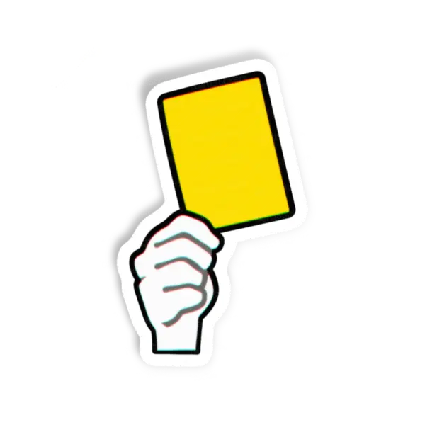 Adesivo Cartão Amarelo, Esportes