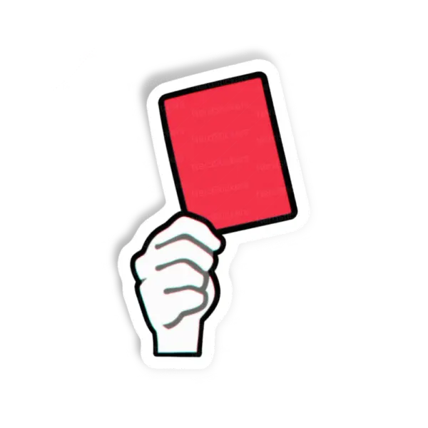 Adesivo Cartão Vermelho, Esportes