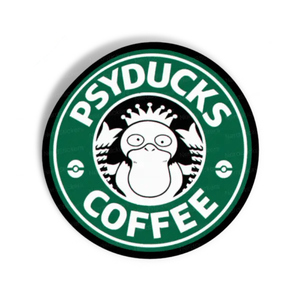Adesivo Psyduck Coffee, Comida e Bebida