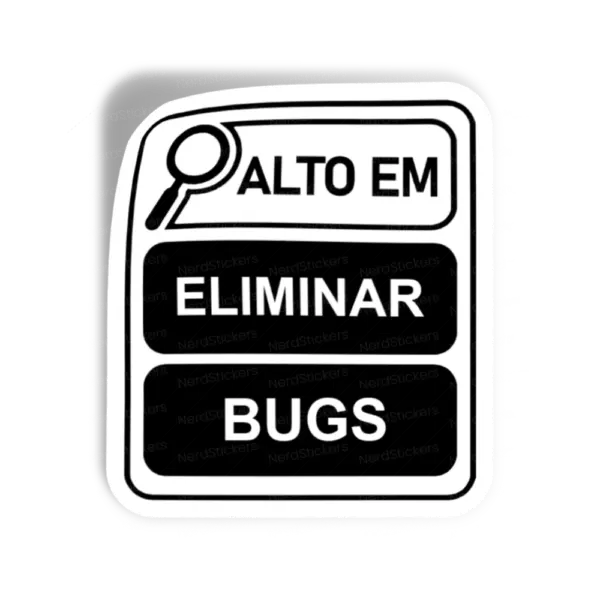Adesivo Alto em Eliminar Bugs, Comida e Bebida
