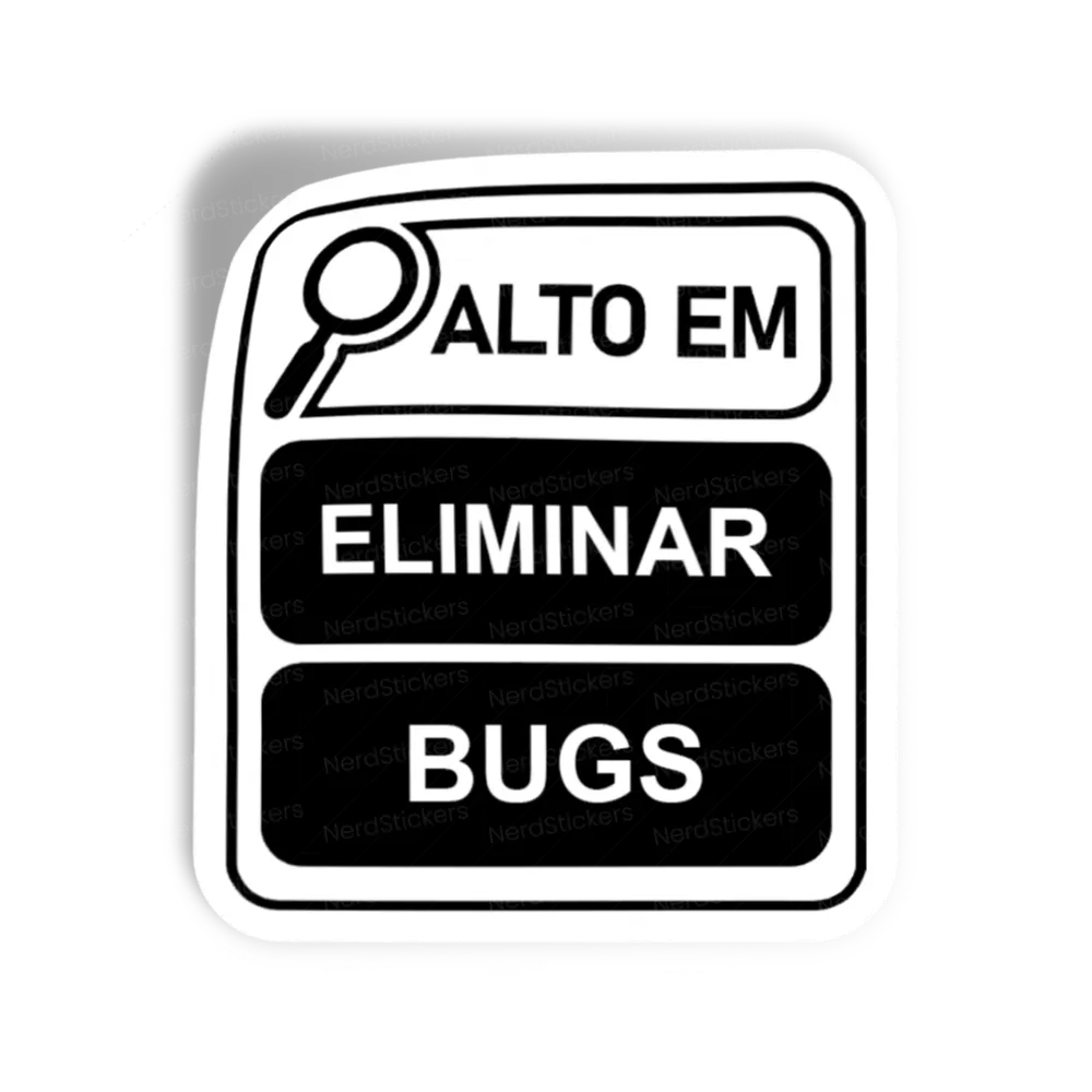 Adesivo Alto em Eliminar Bugs, Comida e Bebida