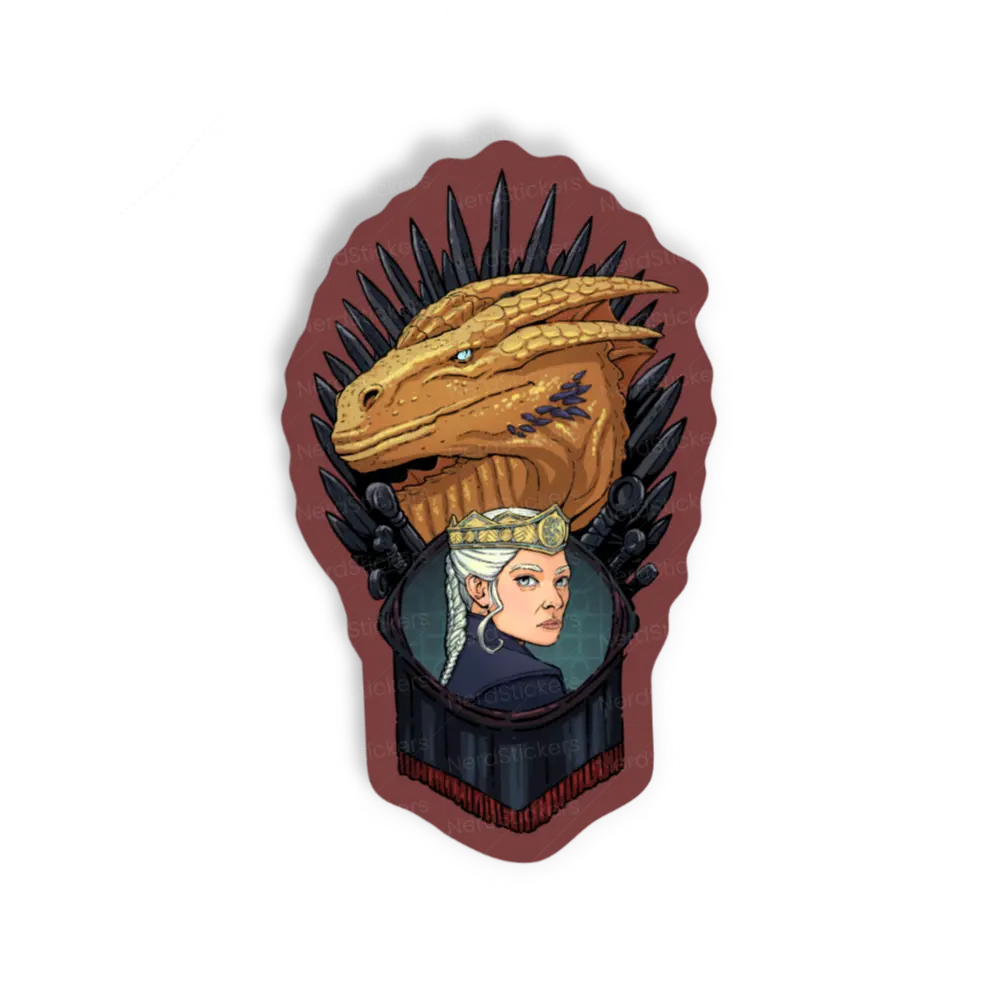Adesivo Queen Rhaenyra Targaryen - House Of The Dragons, Anime e Mangá