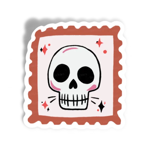 Adesivo Selo de Caveira Halloween, Design