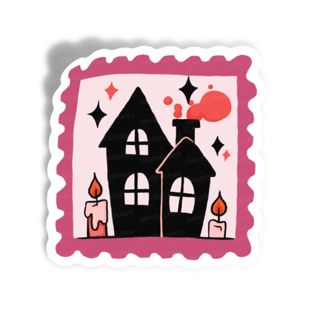 Adesivo Selo de Casa Mal-Assombrada, Design
