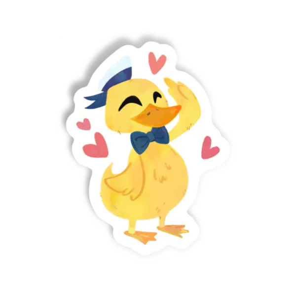 Adesivo Patinho, Design
