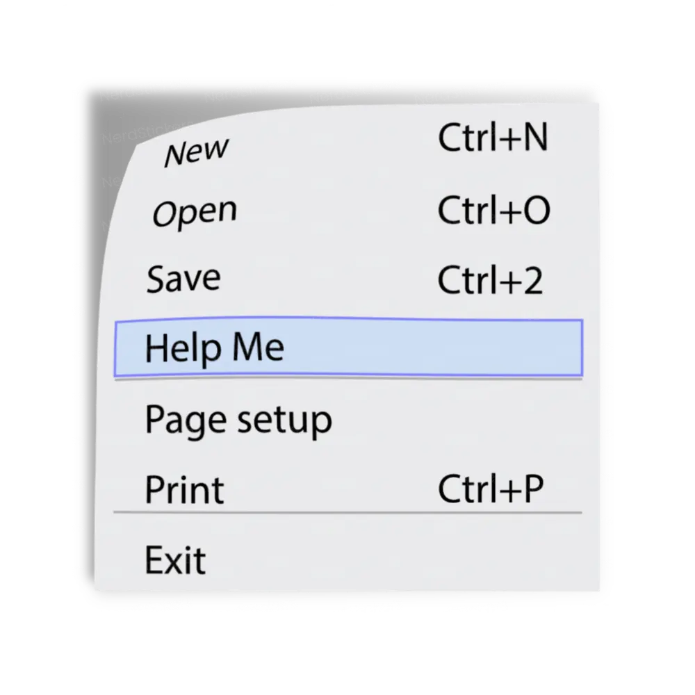 Adesivo Help me click, Memes e Humor