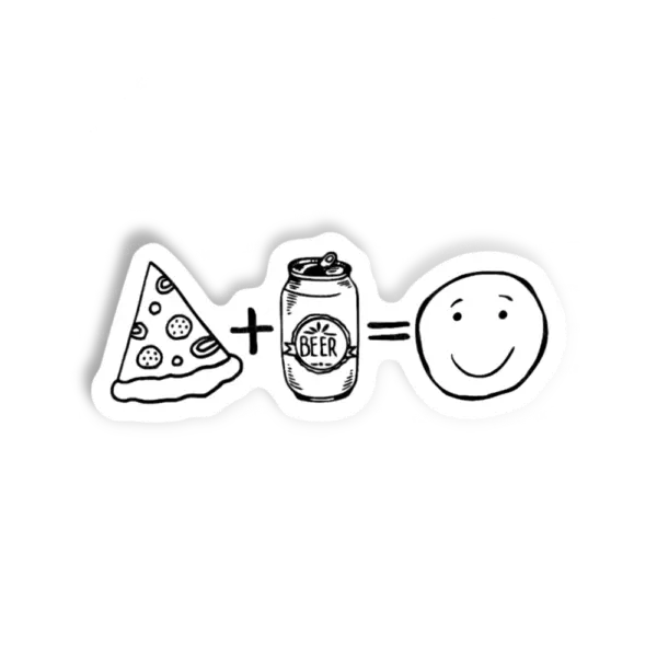 Adesivo Pizza Beer, Comida e Bebida
