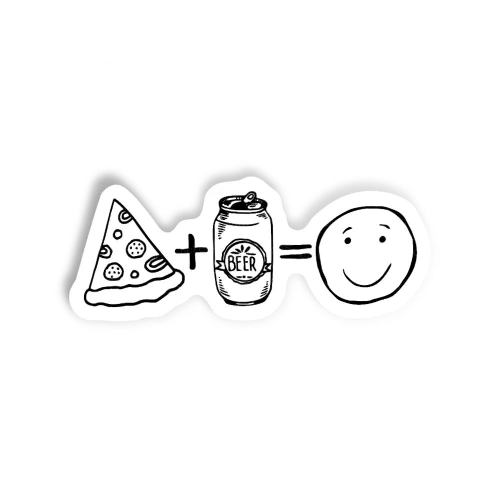 Adesivo Pizza Beer, Comida e Bebida