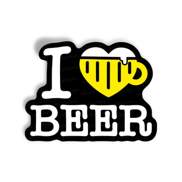 Adesivo Love Beer, Comida e Bebida