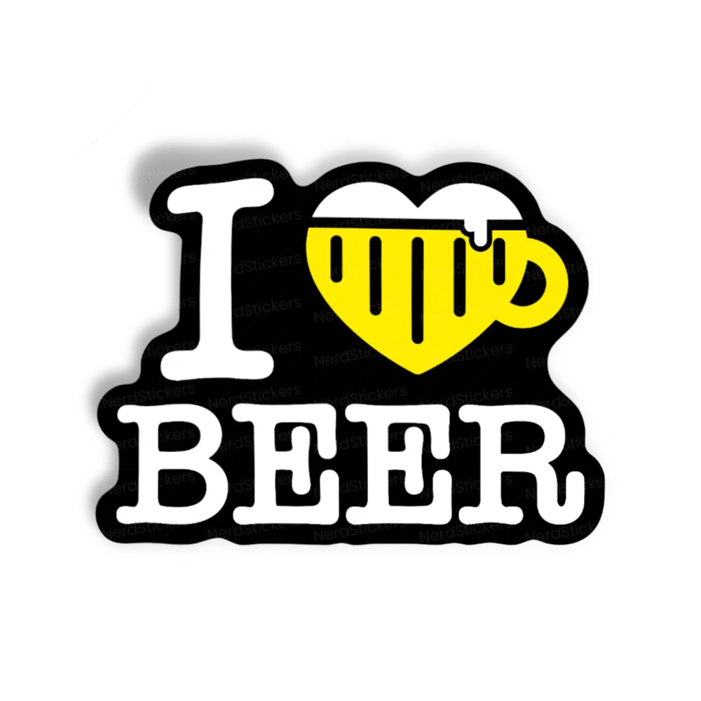 Adesivo Love Beer, Comida e Bebida
